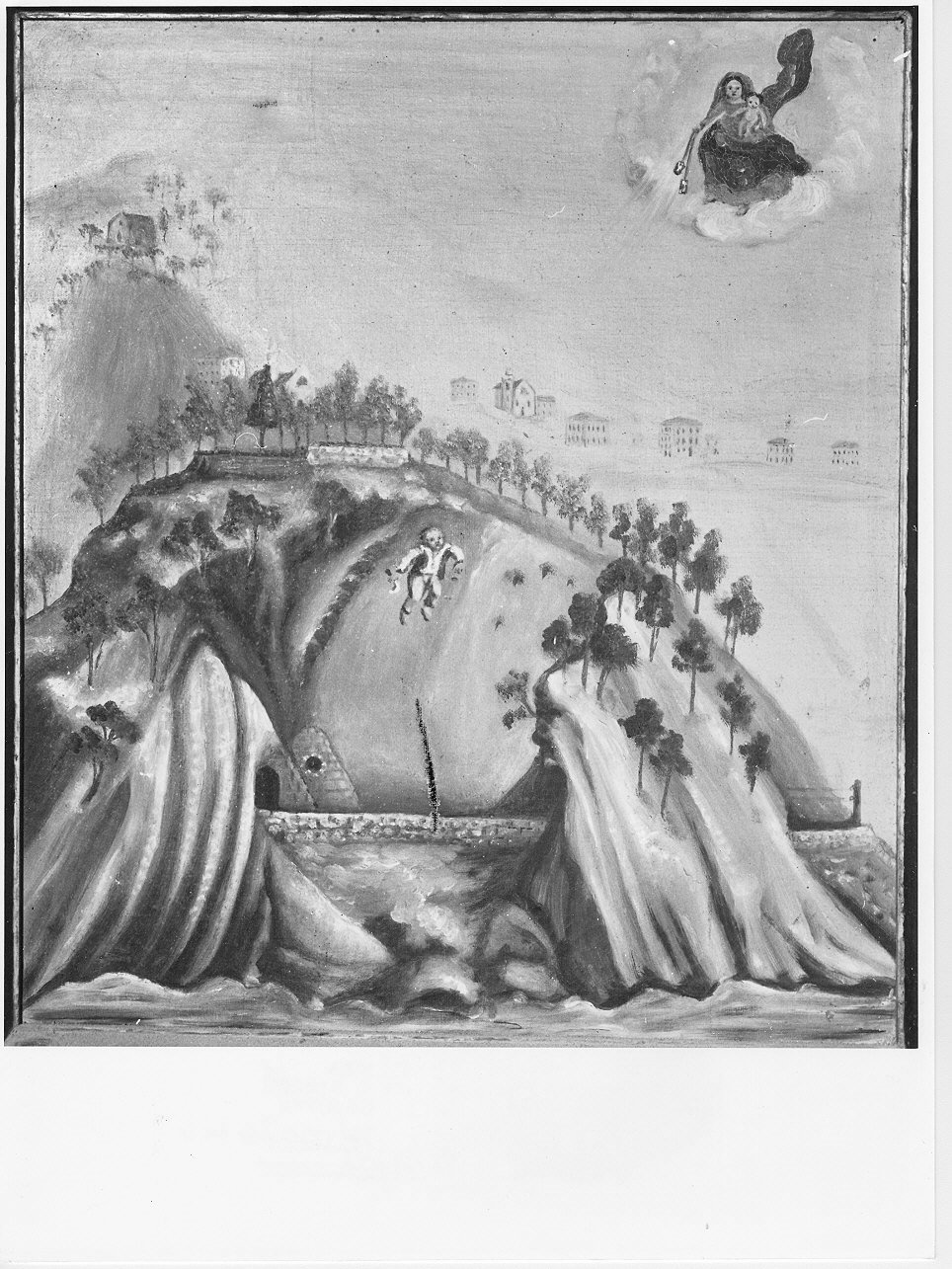 miracolo della Madonna del Carmelo (ex voto, opera isolata) di Barchi Giovanni (terzo quarto sec. XIX)