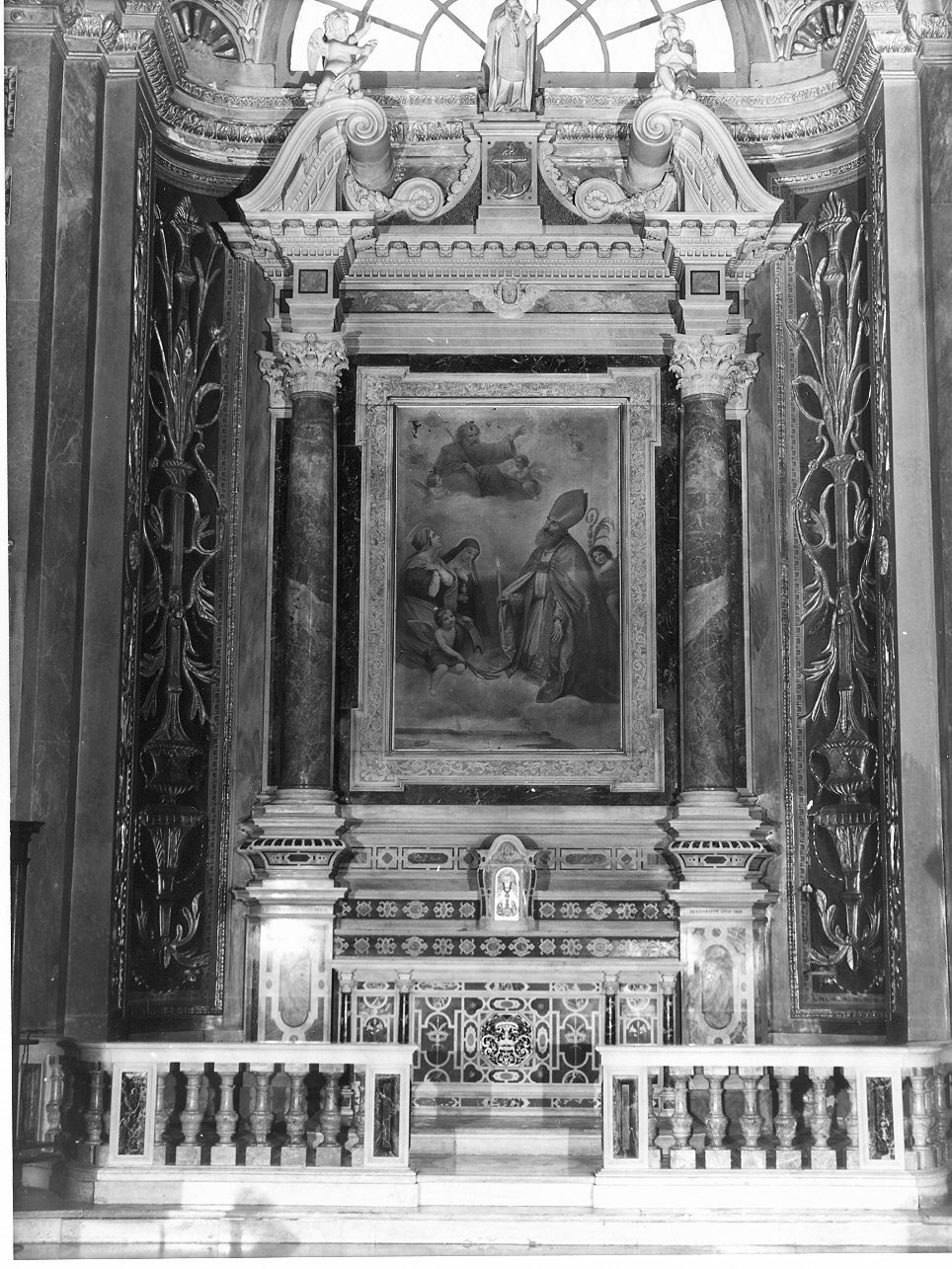 angioletti/ Sant'Erasmo (altare, opera isolata) di Ortelli Angelo (fine, terzo quarto sec. XIX, sec. XX)