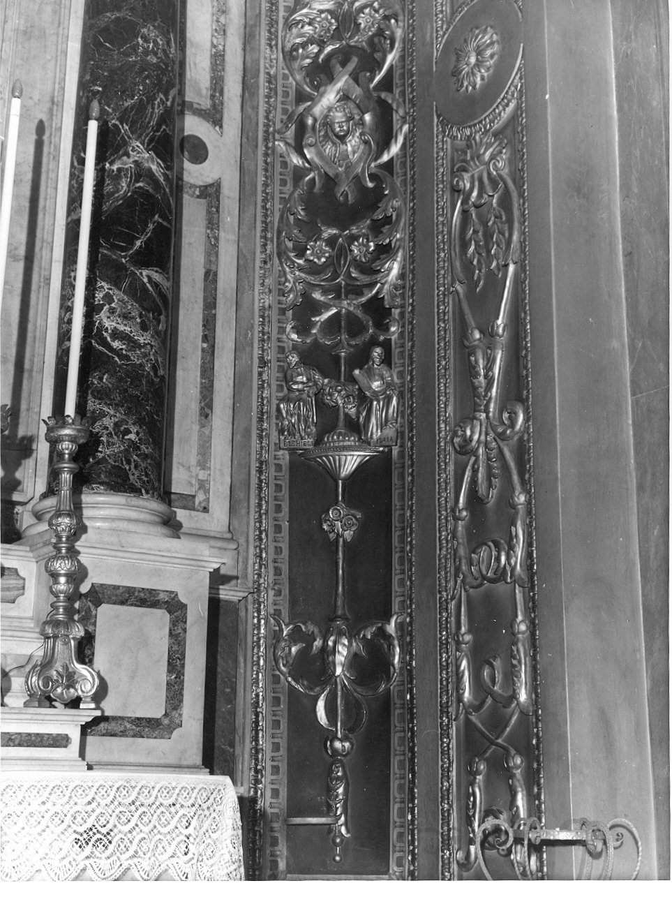 profeti/ testa alata (decorazione plastica, complesso decorativo) di Pogliaghi Lodovico (inizio sec. XX)