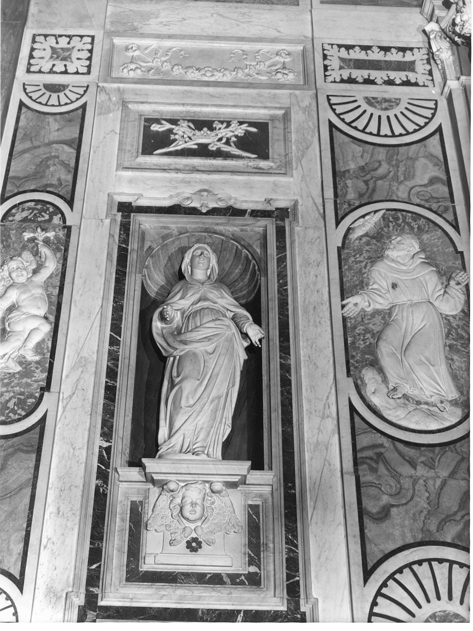 San Francesco d'Assisi riceve le stimmate (rilievo, opera isolata) - bottega italiana (metà sec. XIX)