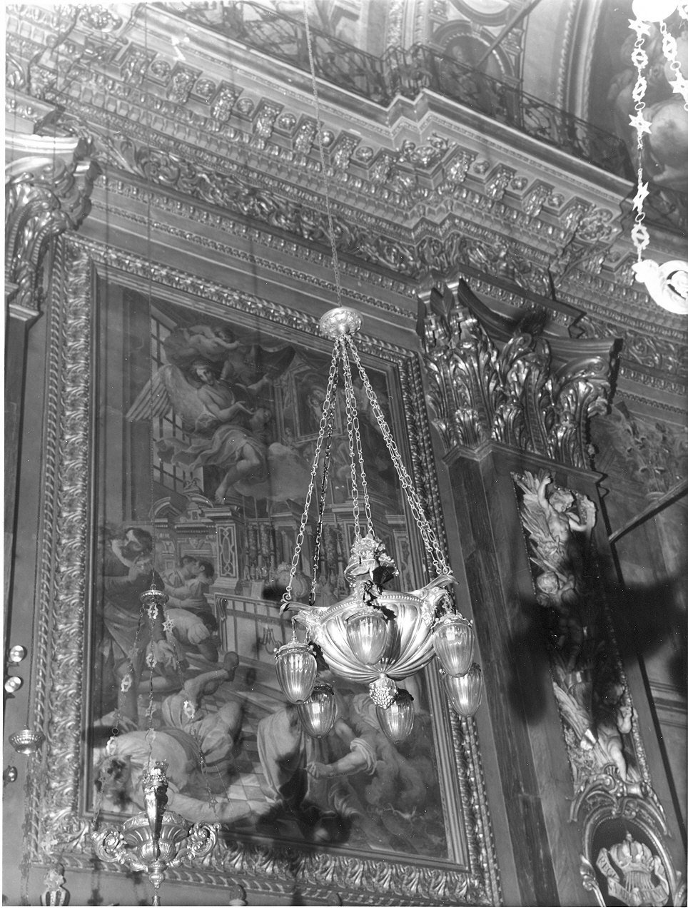 lampada pensile, opera isolata - bottega ligure (inizio sec. XX)