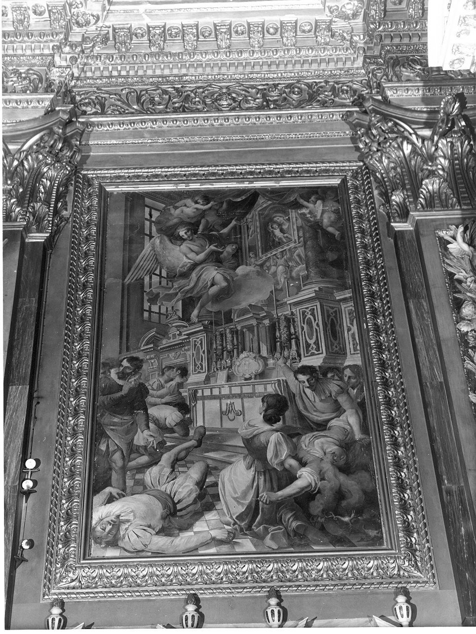 miracolo della Madonna dell'Orto (dipinto, elemento d'insieme) di Baratta Carlo Alberto (inizio sec. XIX)