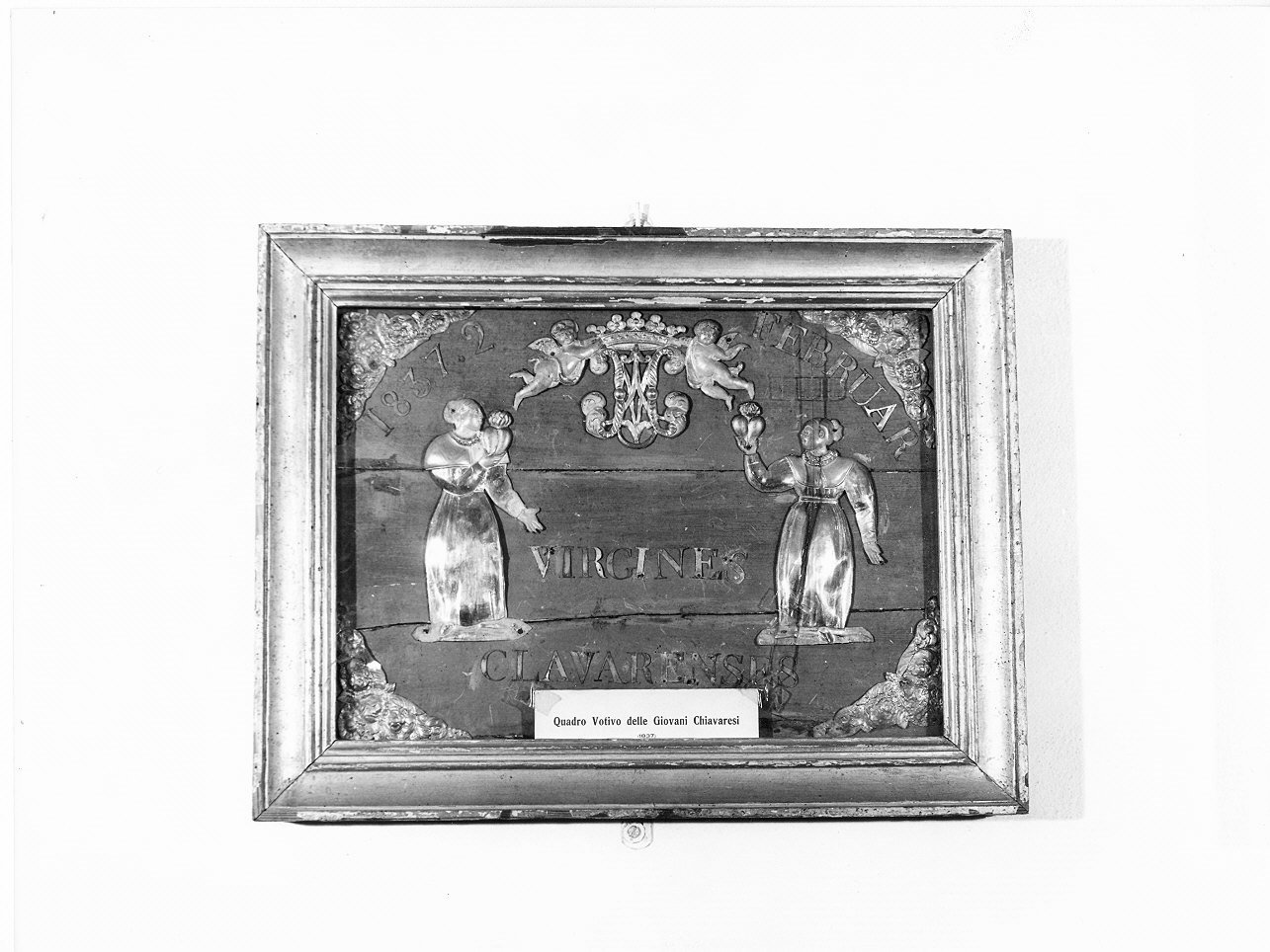 figure femminili con angioletti (ex voto, opera isolata) - bottega ligure (secondo quarto sec. XIX)