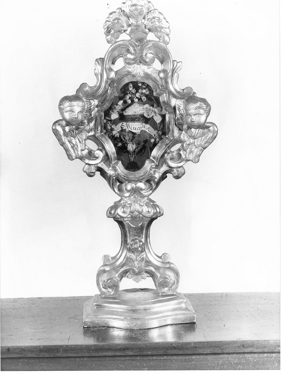 testa alata (reliquiario, serie) - bottega ligure (seconda metà sec. XIX)