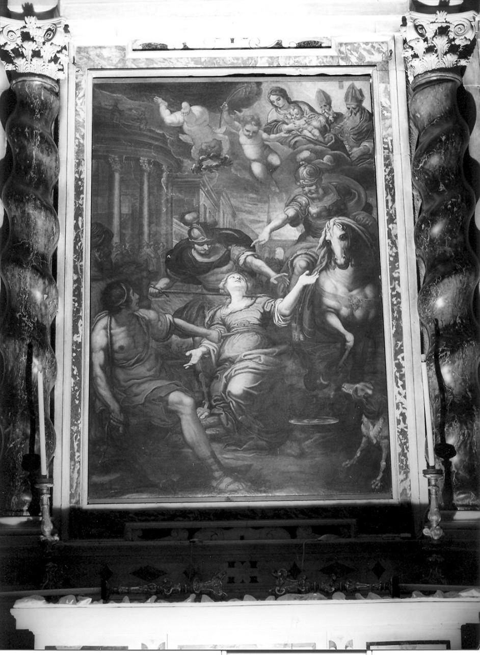 martirio di Santa Lucia (dipinto, elemento d'insieme) di Benso Giulio (sec. XVII)
