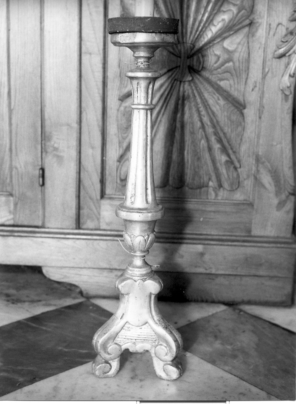 candeliere da chiesa, serie - bottega ligure (fine sec. XIX)