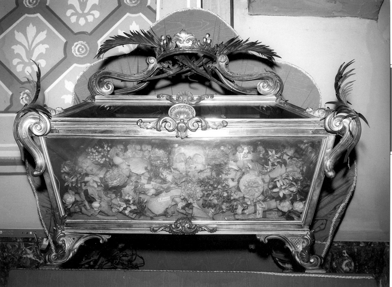 reliquiario a teca - a sarcofago, opera isolata - bottega ligure (seconda metà sec. XVIII)