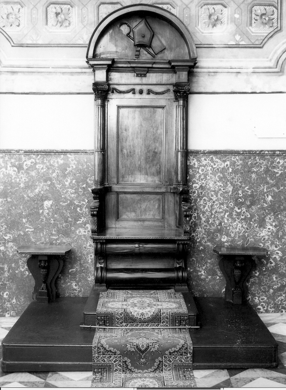 cattedra episcopale, opera isolata - bottega ligure (prima metà sec. XIX)