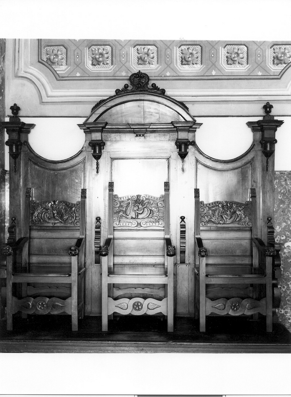 stallo, opera isolata - bottega ligure (fine sec. XIX)