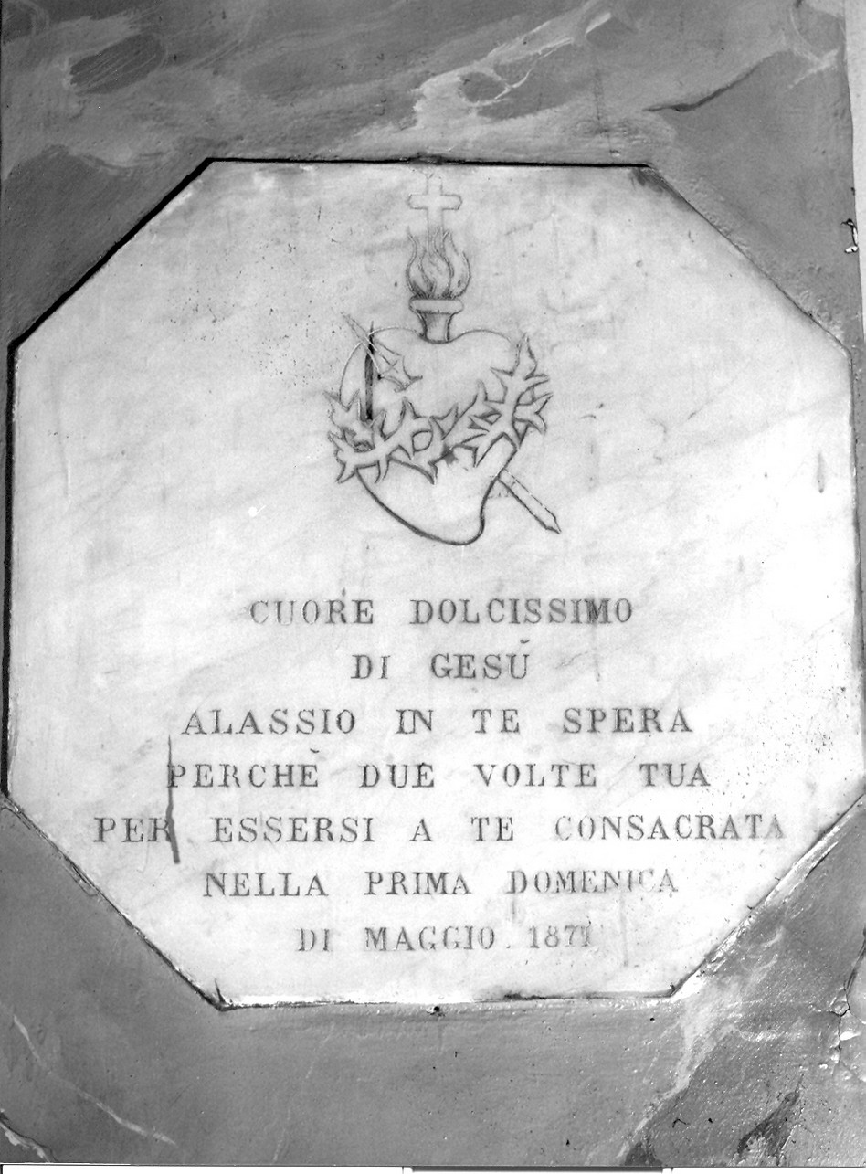 lapide commemorativa, opera isolata - bottega ligure (sec. XIX)