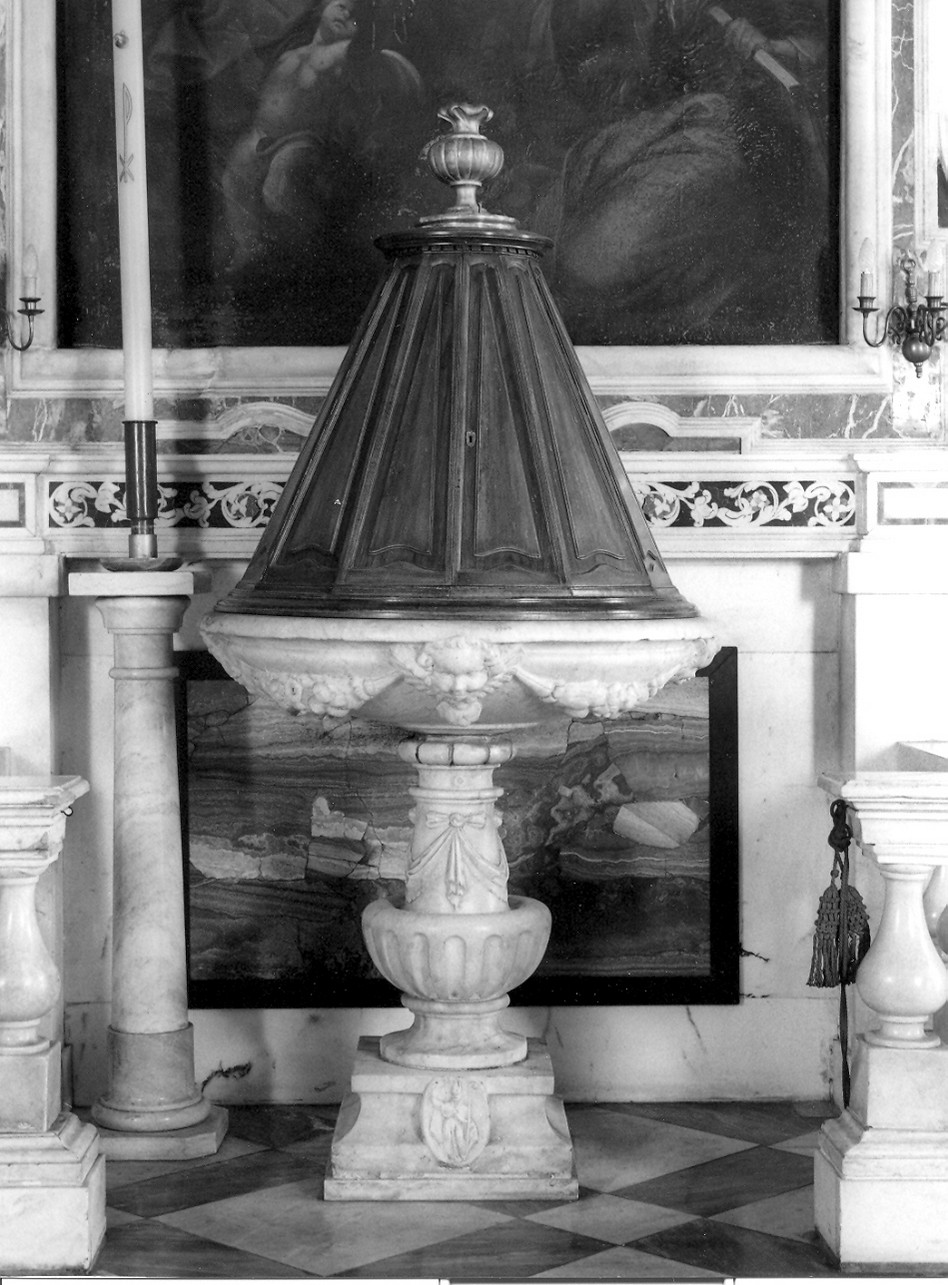 fonte battesimale, opera isolata - bottega ligure (inizio sec. XVII)
