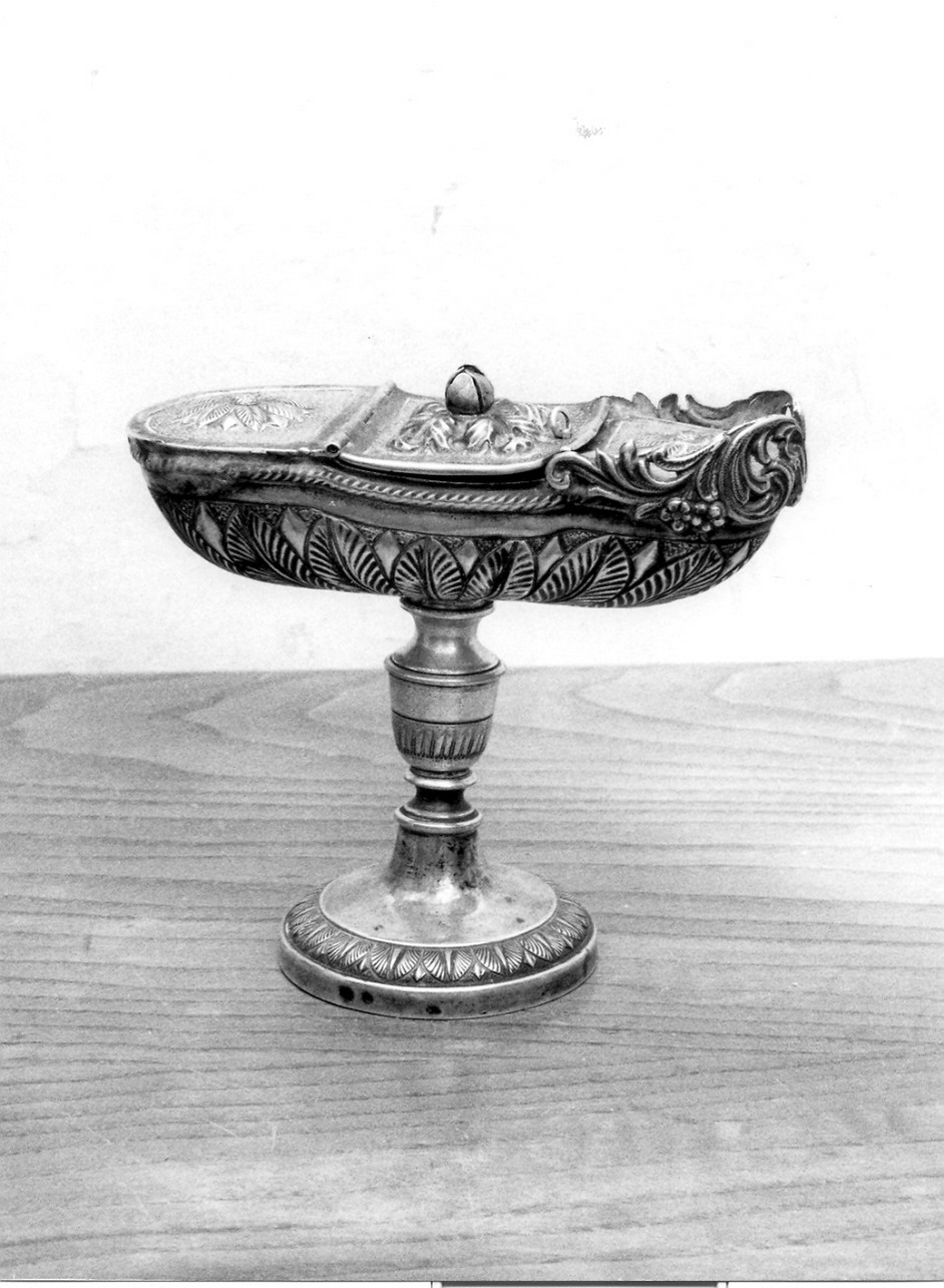 navicella portaincenso, opera isolata - bottega italiana (seconda metà sec. XIX)