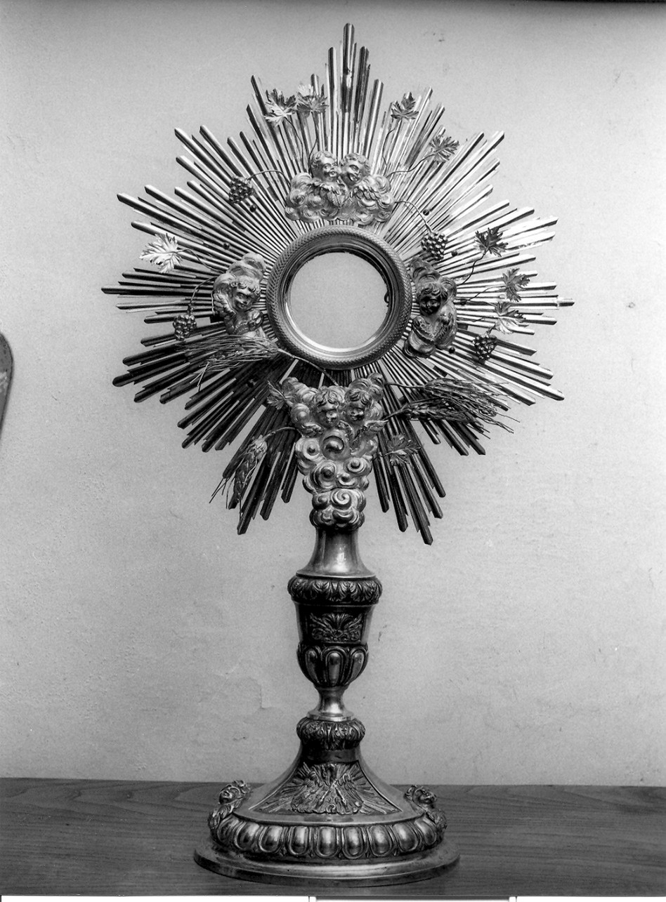 ostensorio - a raggiera, opera isolata - bottega ligure (prima metà sec. XIX)