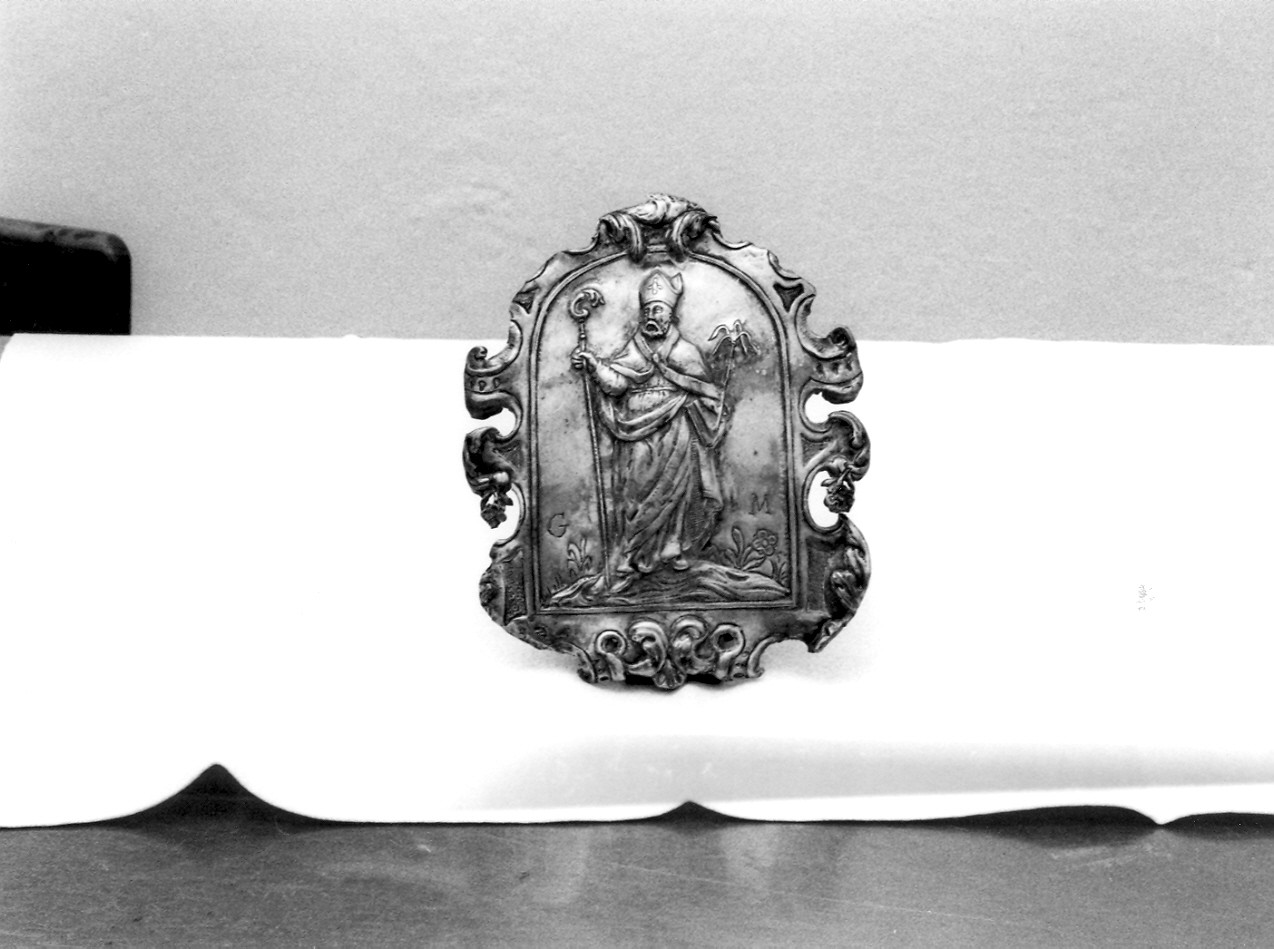 Sant'Ambrogio (pace - a tavoletta, opera isolata) - bottega ligure (seconda metà sec. XVIII)