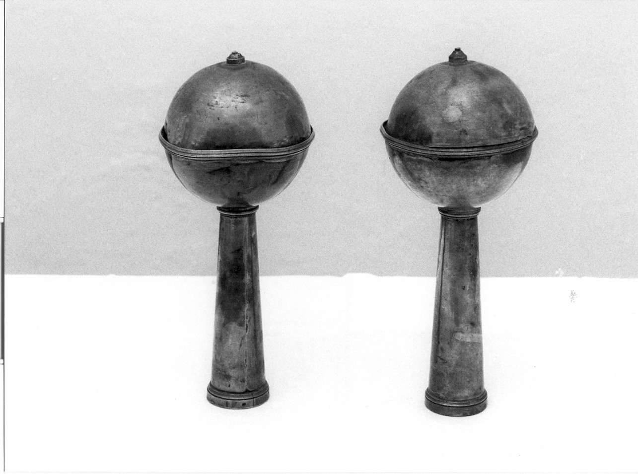 mazza processionale, coppia - bottega ligure (sec. XIX)