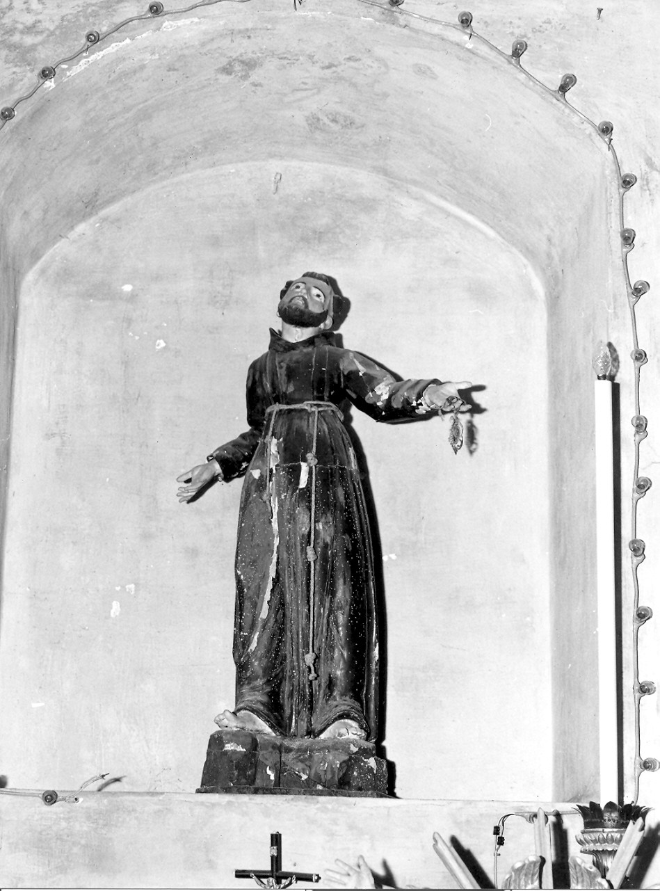San Francesco d'Assisi riceve le stimmate (statua, opera isolata) - bottega ligure (fine/inizio secc. XVIII/ XIX)