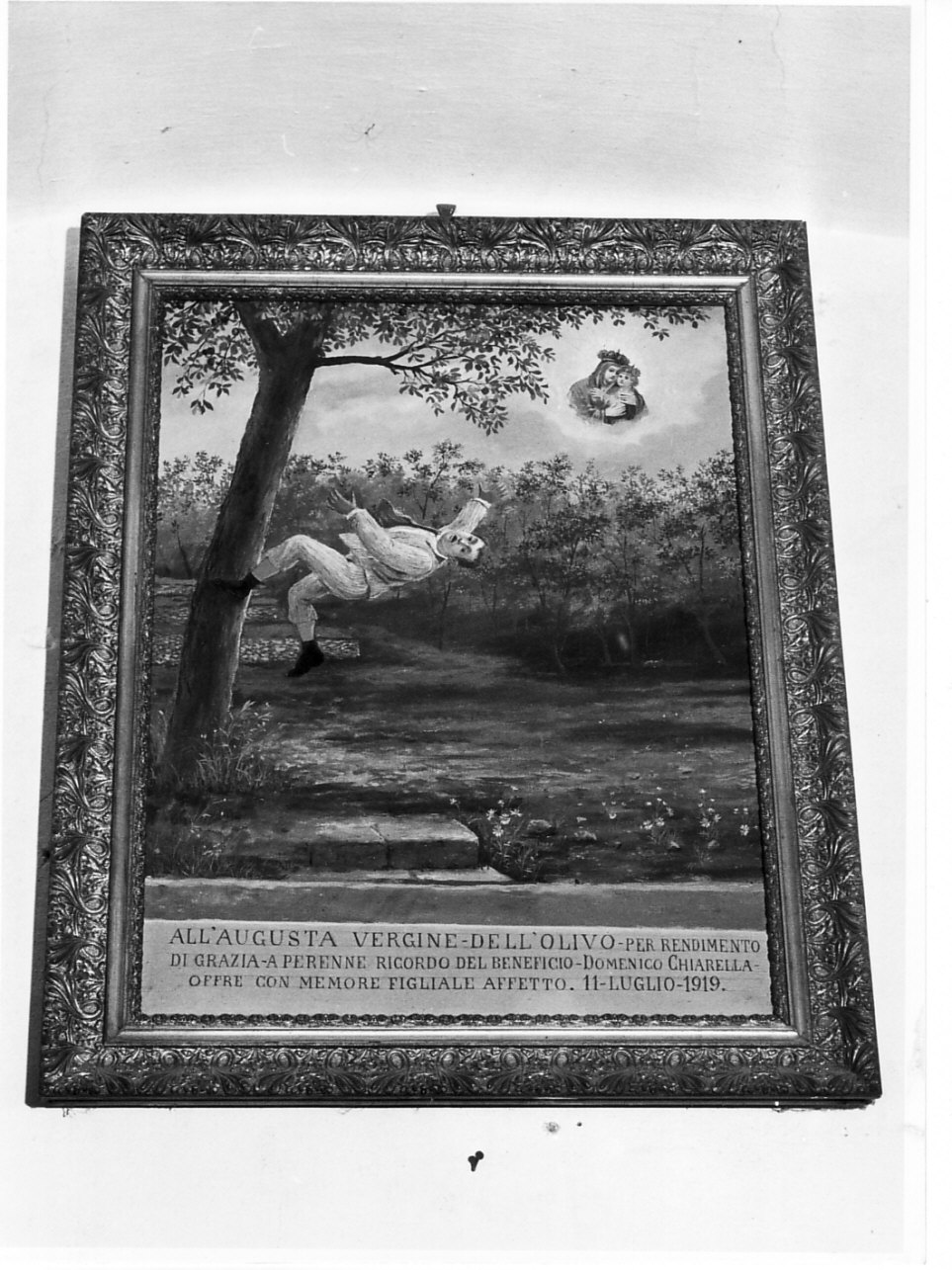 Miracoloso intervento di Nostra Signora dell'Olivo (ex voto, opera isolata) - ambito ligure (primo quarto sec. XX)