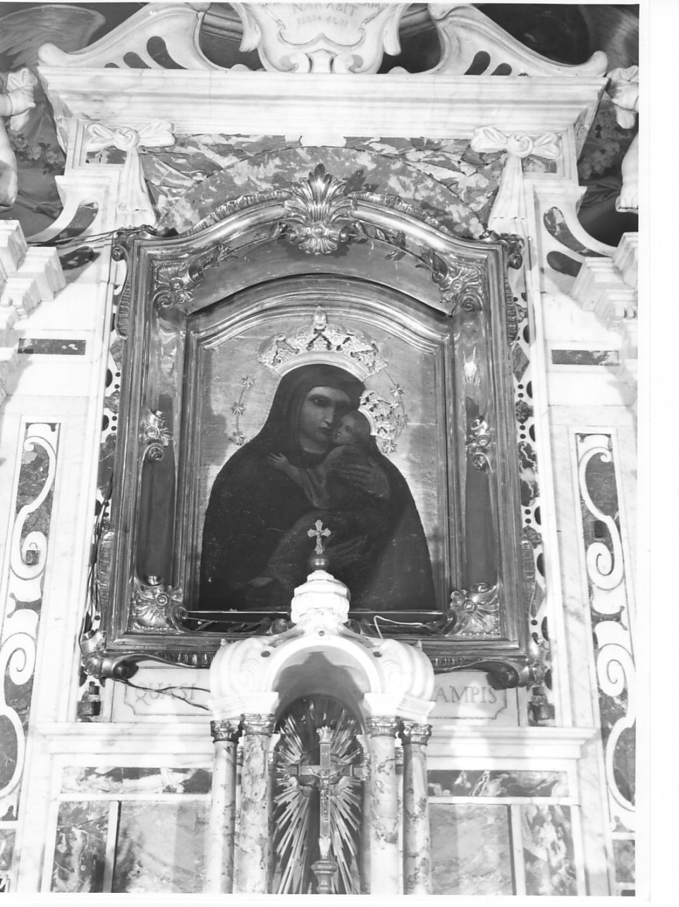 Madonna con Bambino (dipinto, elemento d'insieme) - ambito italiano (sec. X)