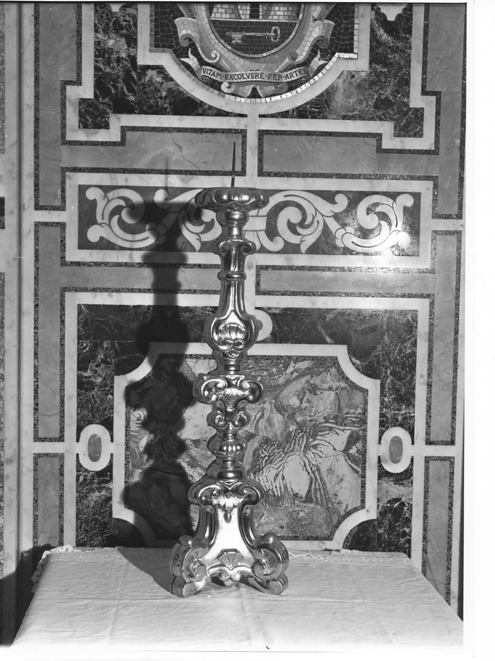 candeliere, serie - bottega ligure (seconda metà sec. XIX)