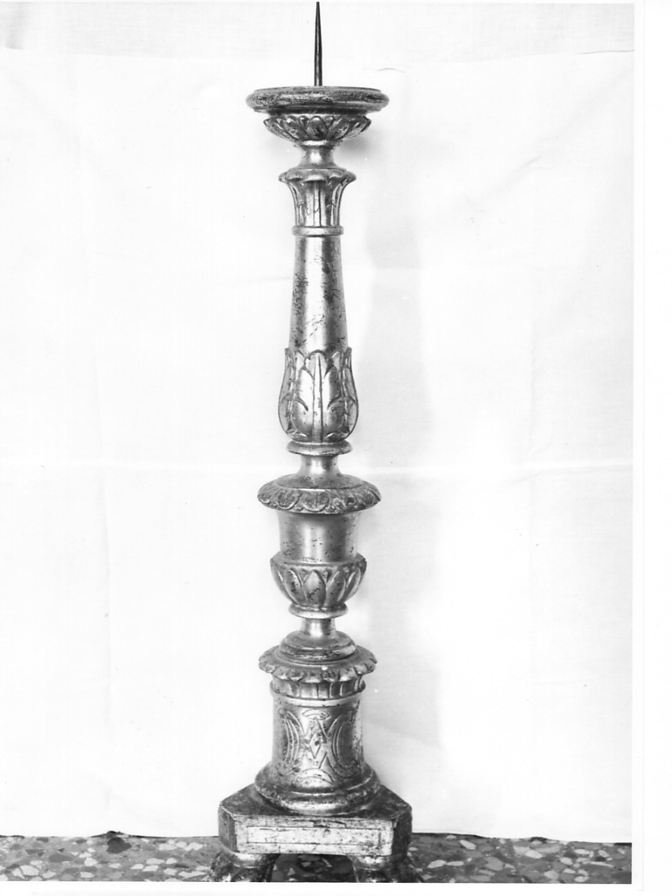 candeliere, serie - bottega ligure (seconda metà sec. XIX)