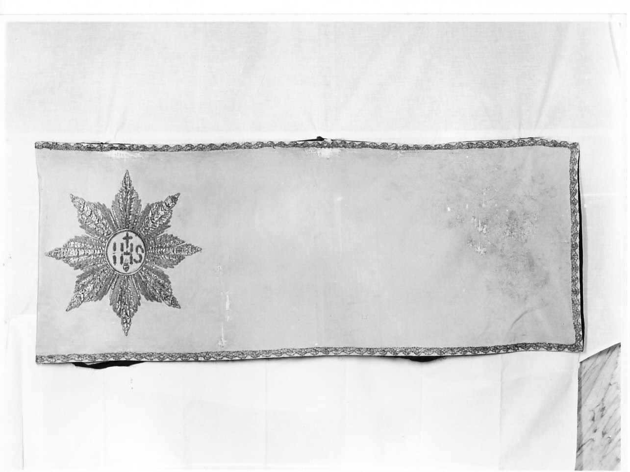 velo omerale, opera isolata - manifattura ligure (fine/inizio secc. XIX/ XX)