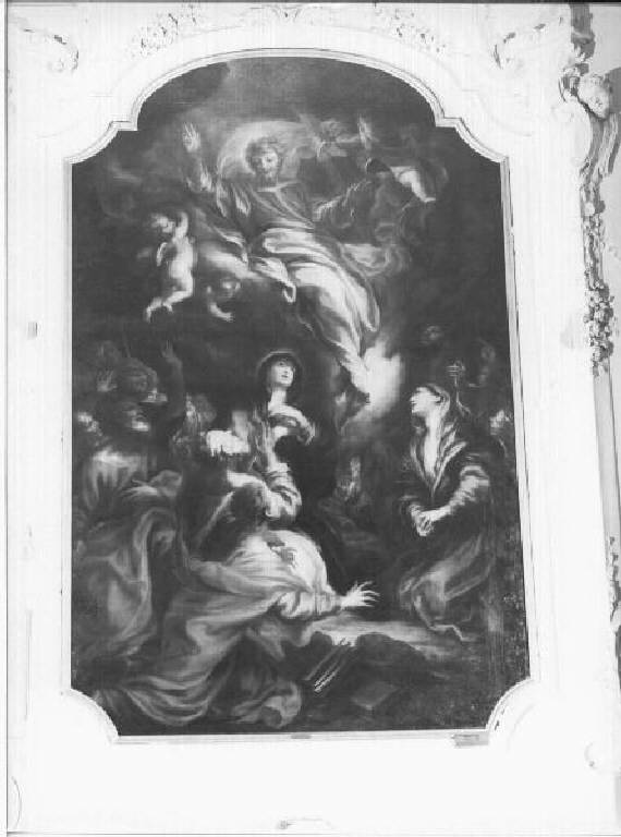 ascensione di Cristo (dipinto, elemento d'insieme) di Piola Domenico (attribuito) (metà sec. XVII)