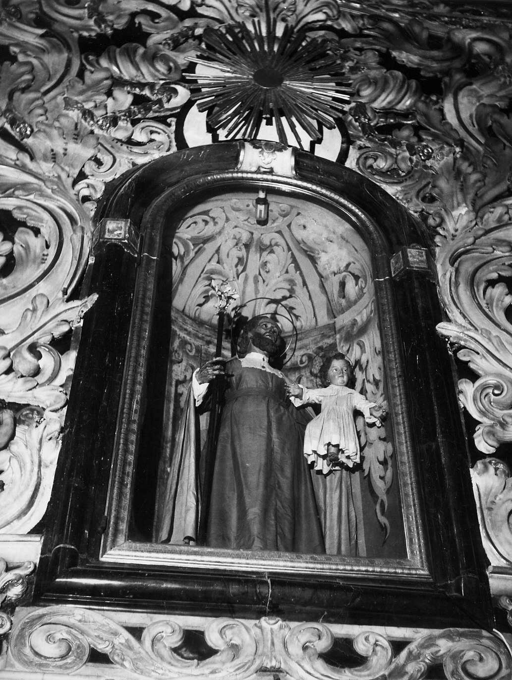 San Giuseppe e Gesù Bambino (scultura, elemento d'insieme) - bottega ligure (sec. XVIII)