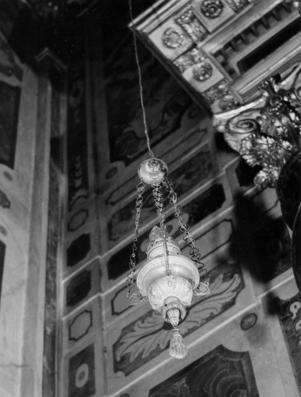 lampada pensile, opera isolata - bottega ligure (prima metà sec. XIX)