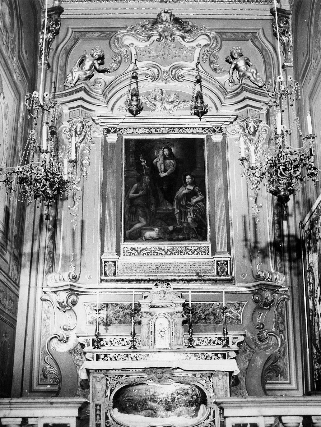 altare, insieme - bottega ligure (seconda metà sec. XVII)