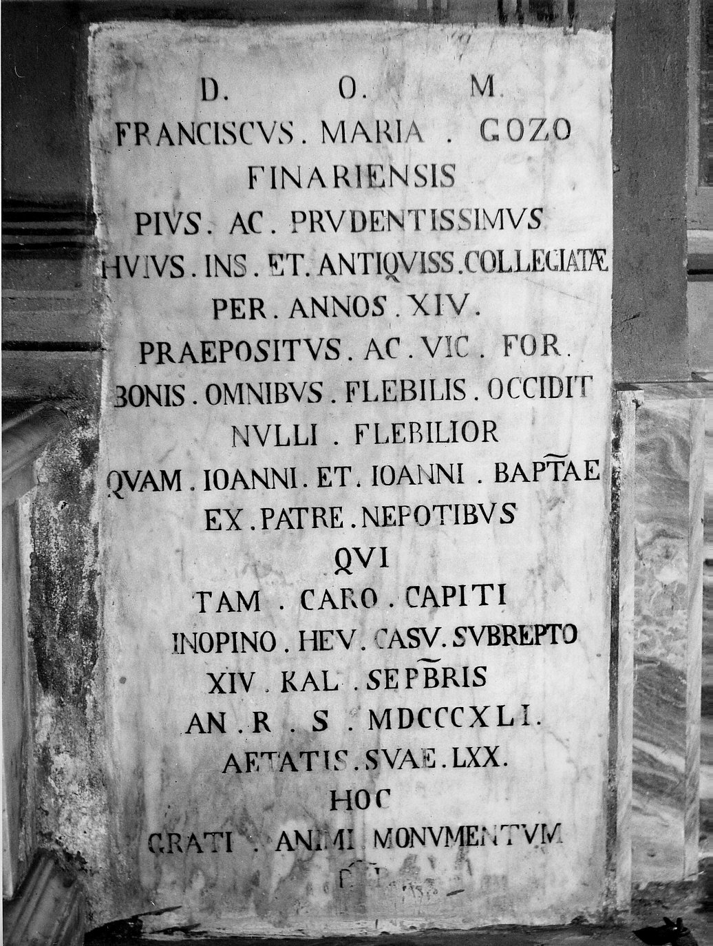 lapide, opera isolata - bottega ligure (sec. XIX)