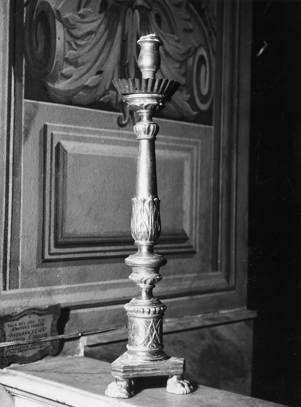 candeliere, serie - bottega ligure (sec. XIX)