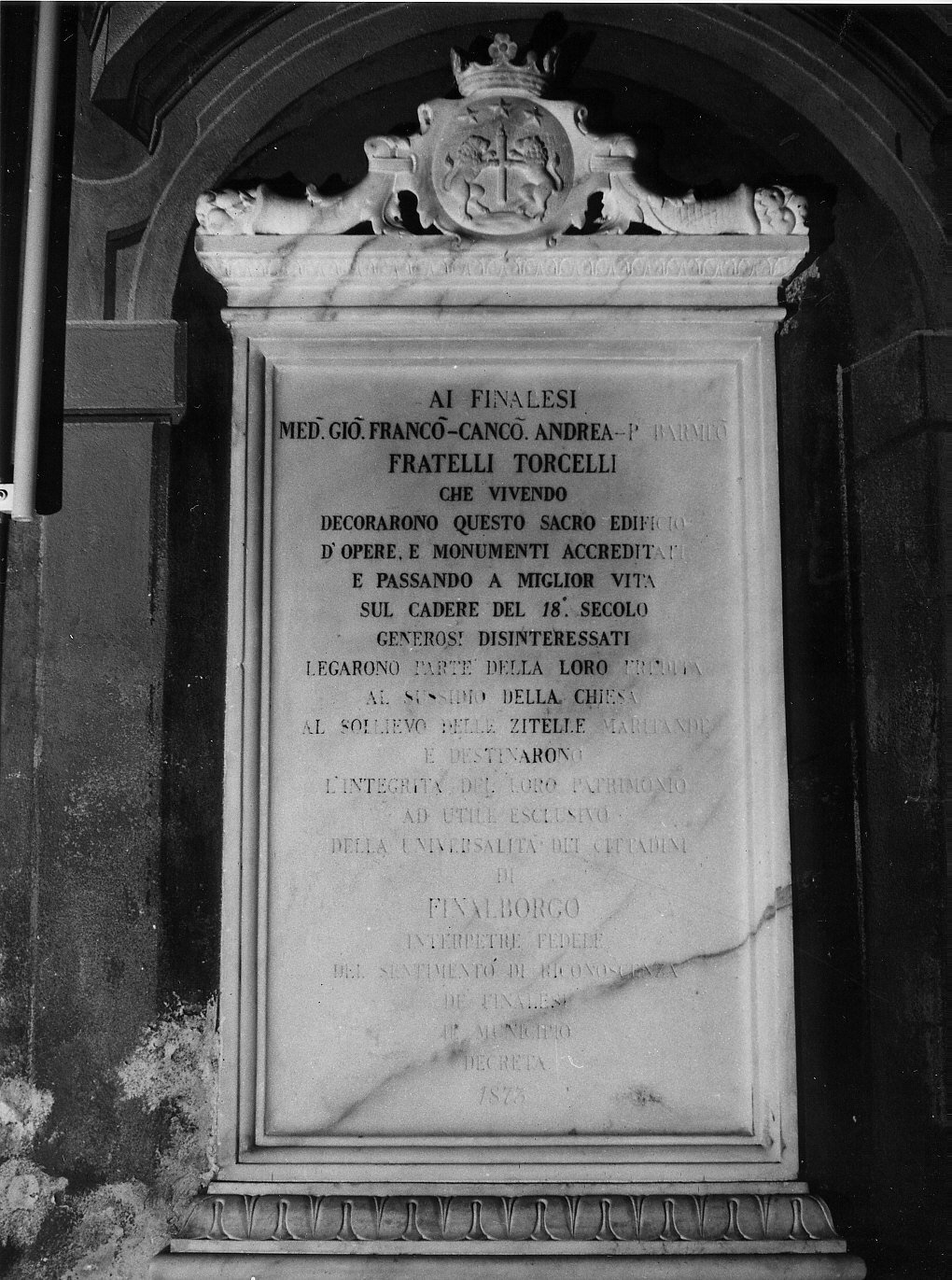 lapide, opera isolata - bottega ligure (sec. XIX)