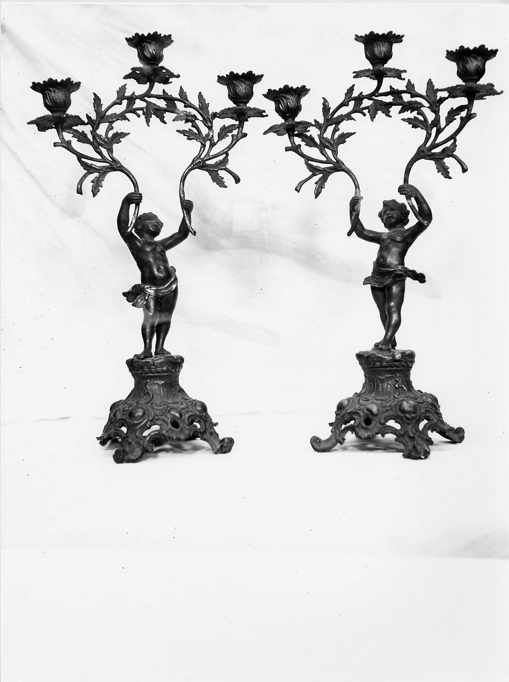 candeliere, coppia - bottega ligure (sec. XIX)