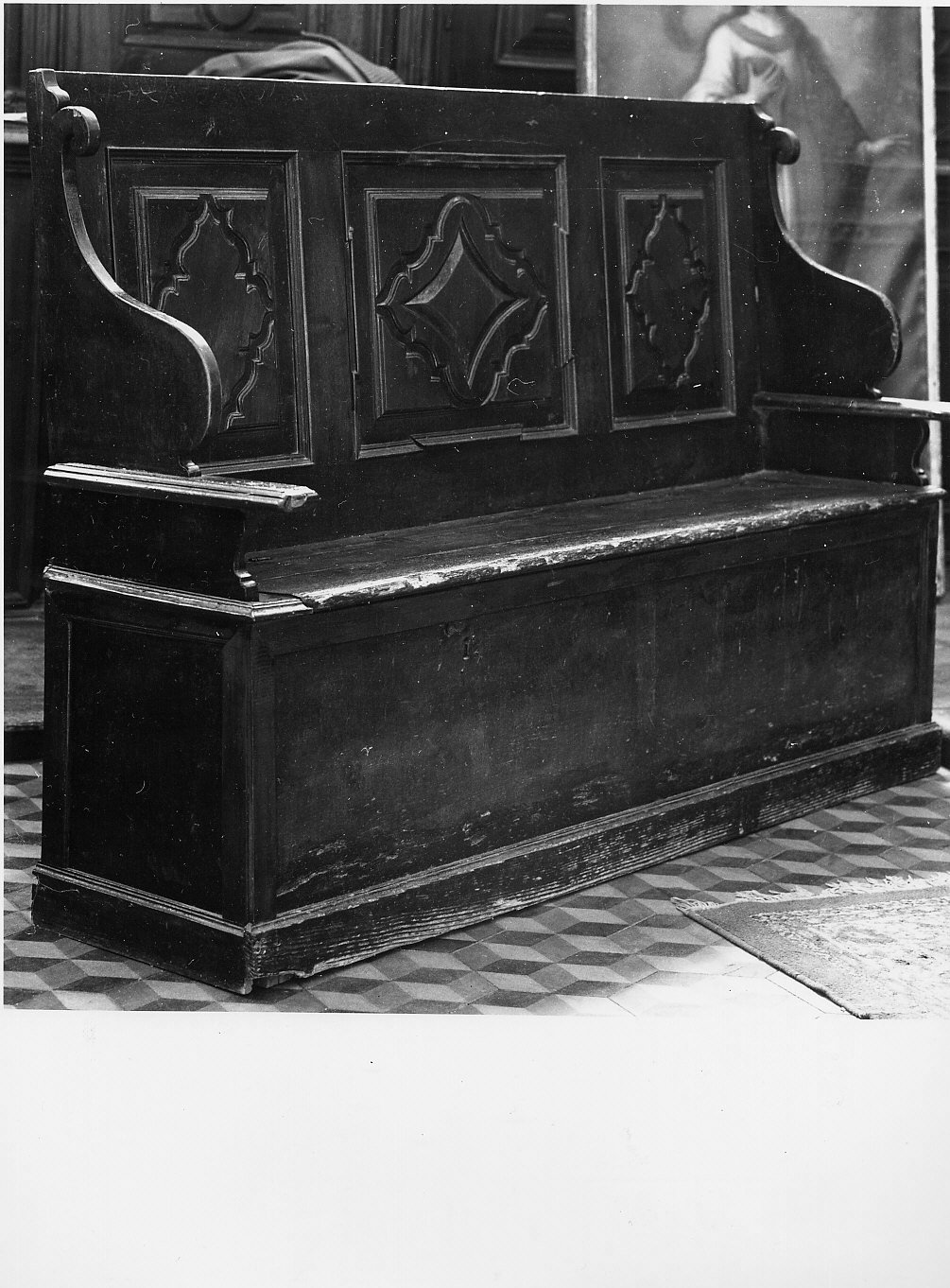 cassapanca, opera isolata - bottega ligure (sec. XVII)