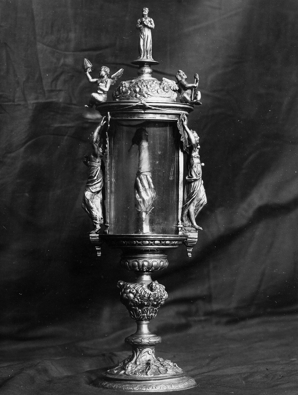 reliquiario a teca, opera isolata - bottega ligure (sec. XVIII)