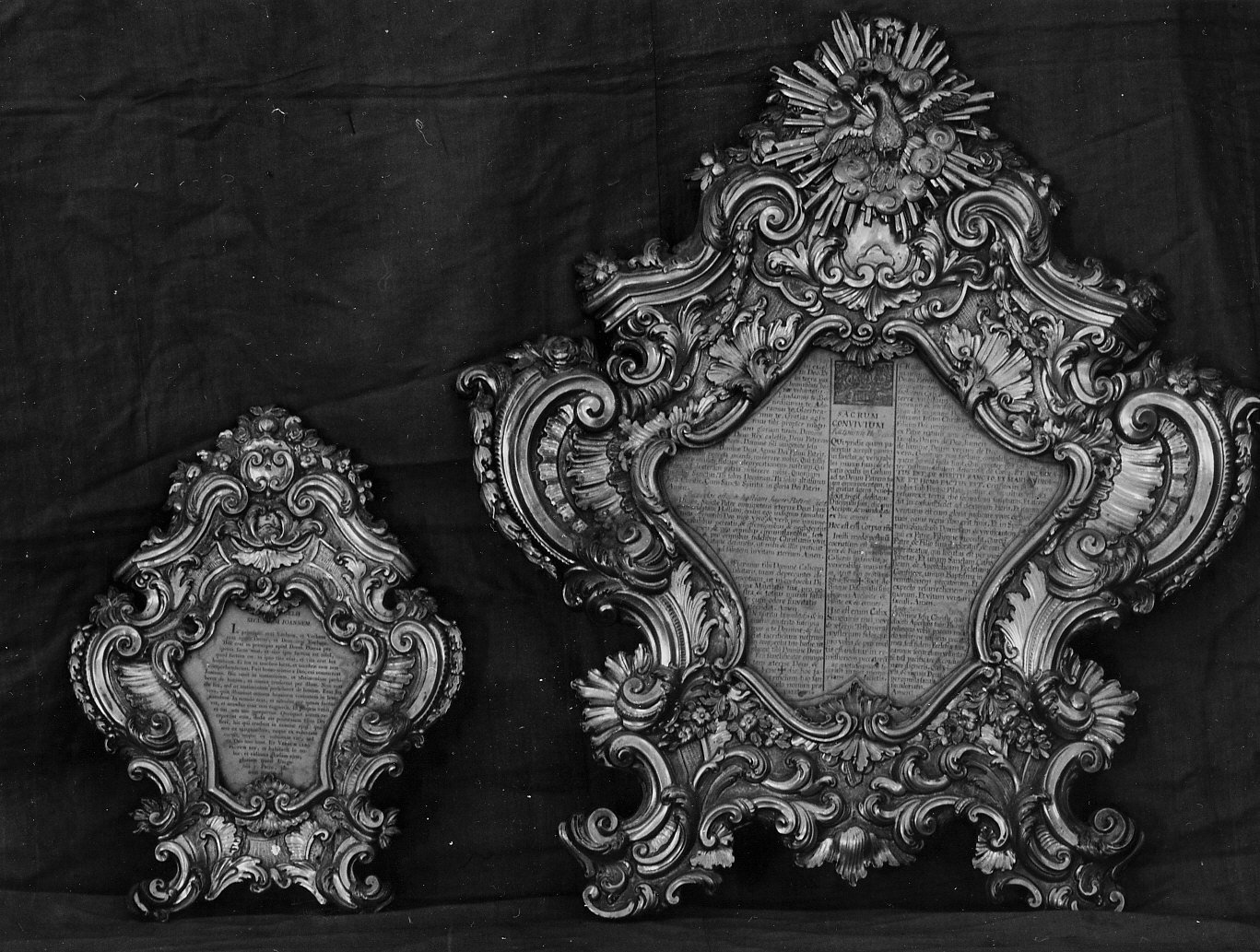 cartagloria, elemento d'insieme - bottega ligure (sec. XVIII)