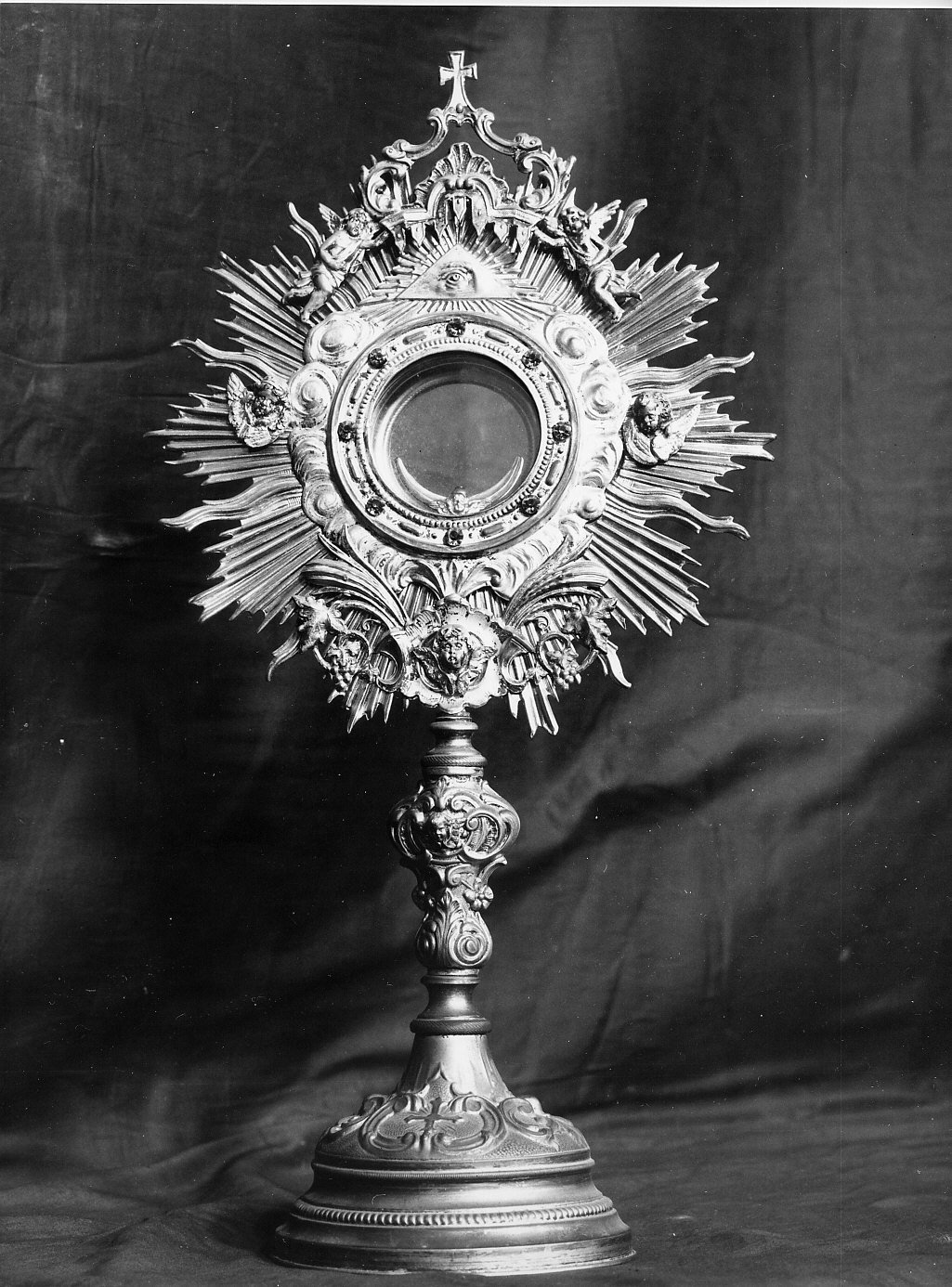 ostensorio, opera isolata - bottega ligure (fine sec. XIX)