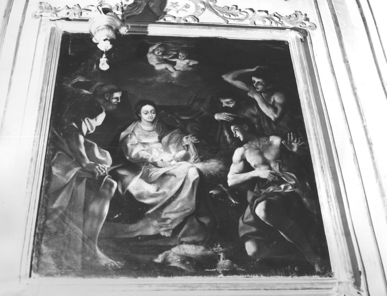 adorazione dei pastori (dipinto, opera isolata) - ambito ligure (metà sec. XVII)