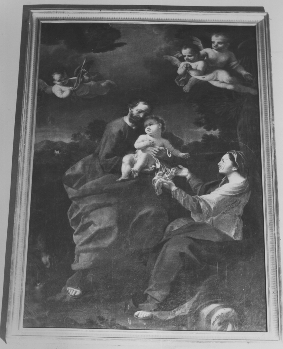 riposo nella fuga in Egitto (dipinto, opera isolata) - ambito italiano (sec. XVII)