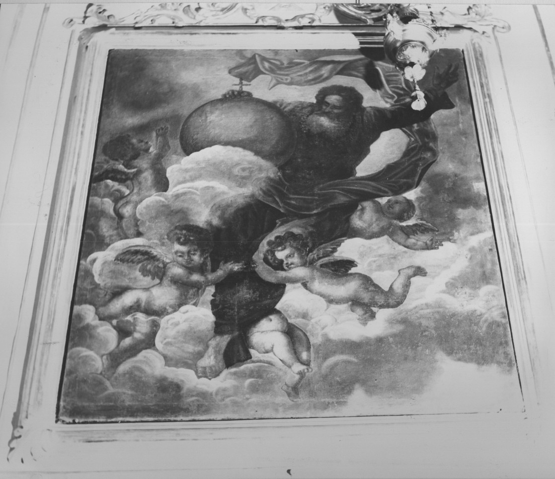 Dio Padre in gloria (dipinto, opera isolata) - ambito italiano (sec. XVII)