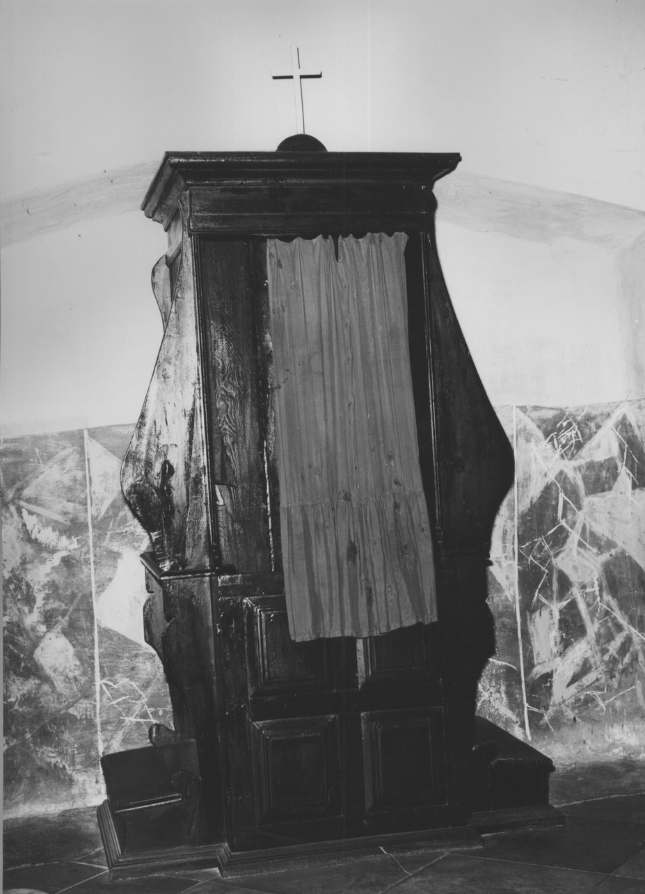 confessionale mobile, opera isolata - bottega ligure (fine/inizio secc. XVII/ XVIII)