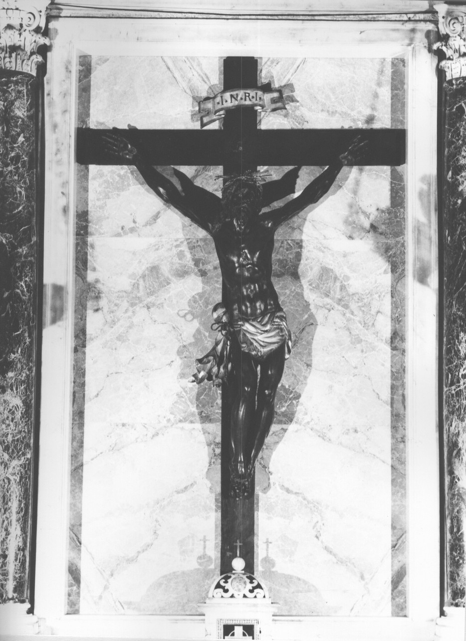 Cristo crocifisso (crocifisso, opera isolata) - bottega romana (sec. XVII)