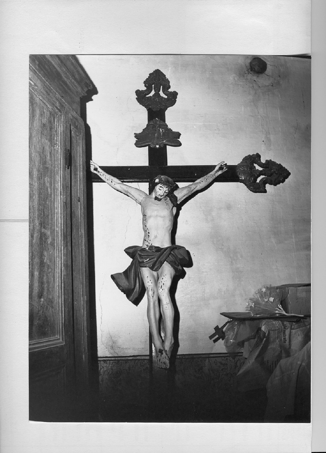 Cristo crocifisso (croce processionale, opera isolata) - bottega ligure (sec. XIX)