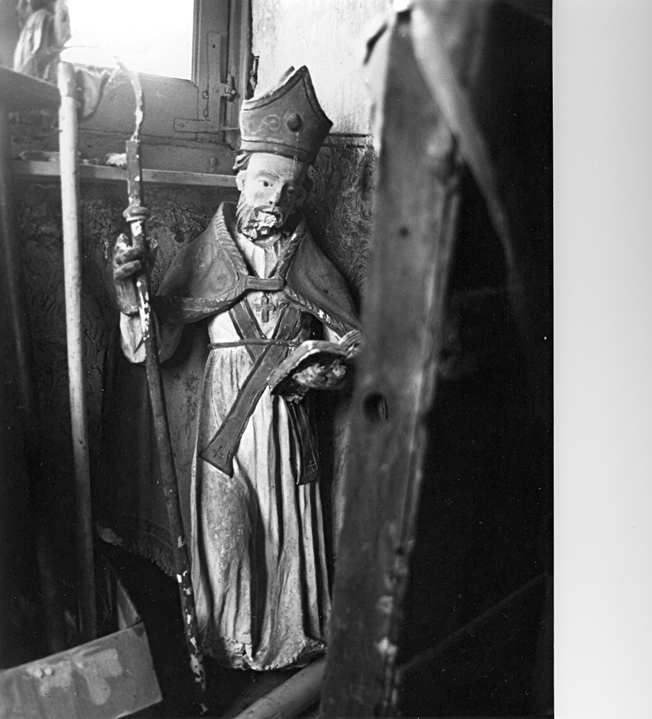 San Martino vescovo (statua, opera isolata) - bottega ligure (sec. XVIII)