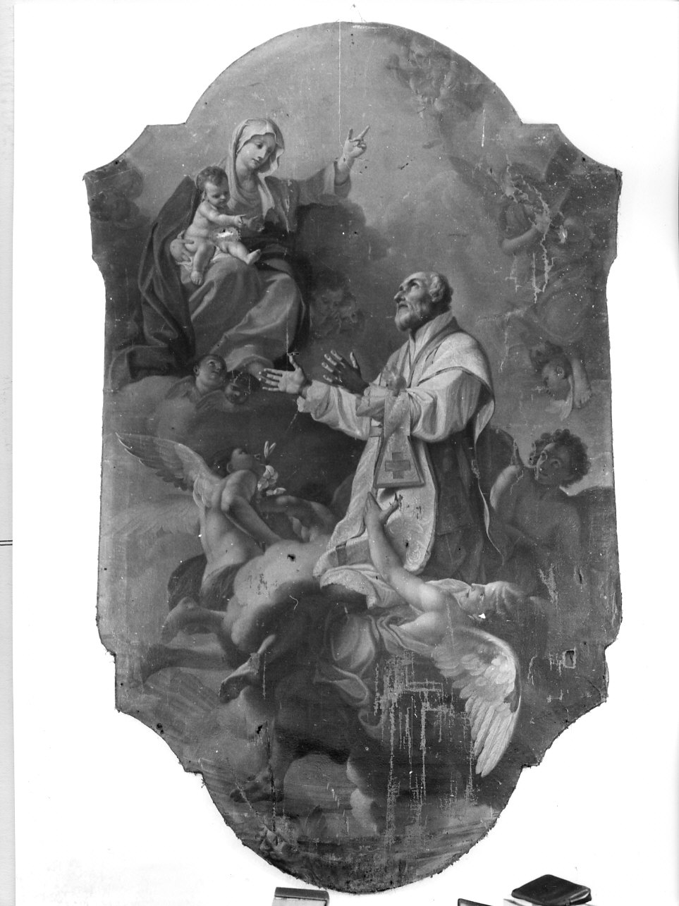 San Filippo Neri ha la visione della Madonna con Bambino (dipinto, opera isolata) di Galeotti Giuseppe (sec. XVIII)