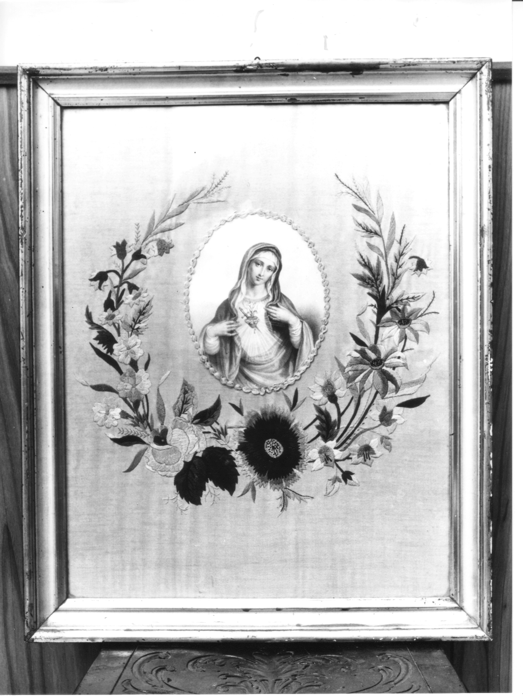 Sacro Cuore di Maria (oggetto devozionale incorniciato, opera isolata) - bottega ligure, ambito ligure (sec. XIX)