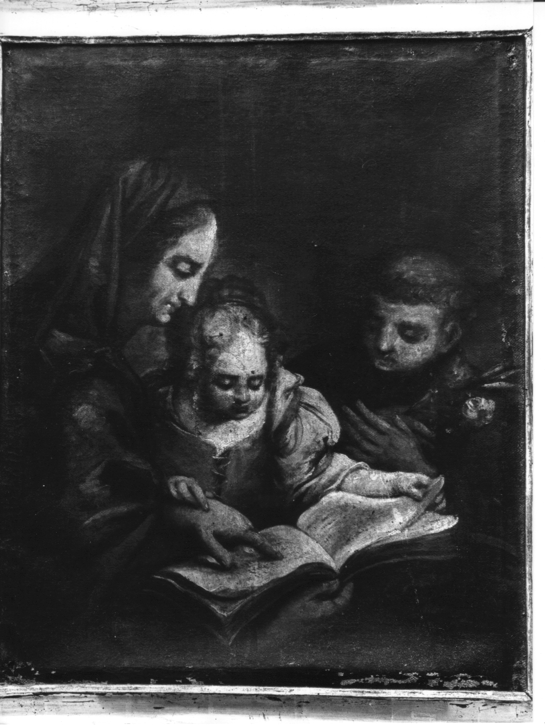 Maria Vergine bambina con Sant'Anna e Sant'Antonio da Padova (dipinto, opera isolata) - ambito ligure (sec. XIX)