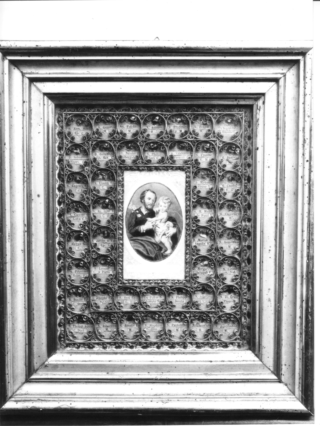 San Giuseppe e Gesù Bambino (reliquiario, opera isolata) - bottega ligure, ambito ligure (sec. XIX)