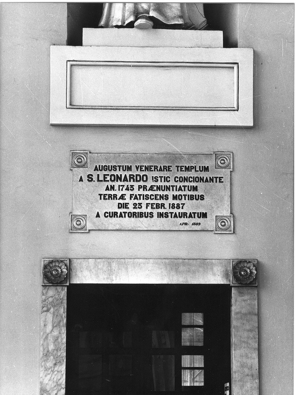 lapide documentaria, opera isolata - bottega ligure (ultimo quarto sec. XIX)