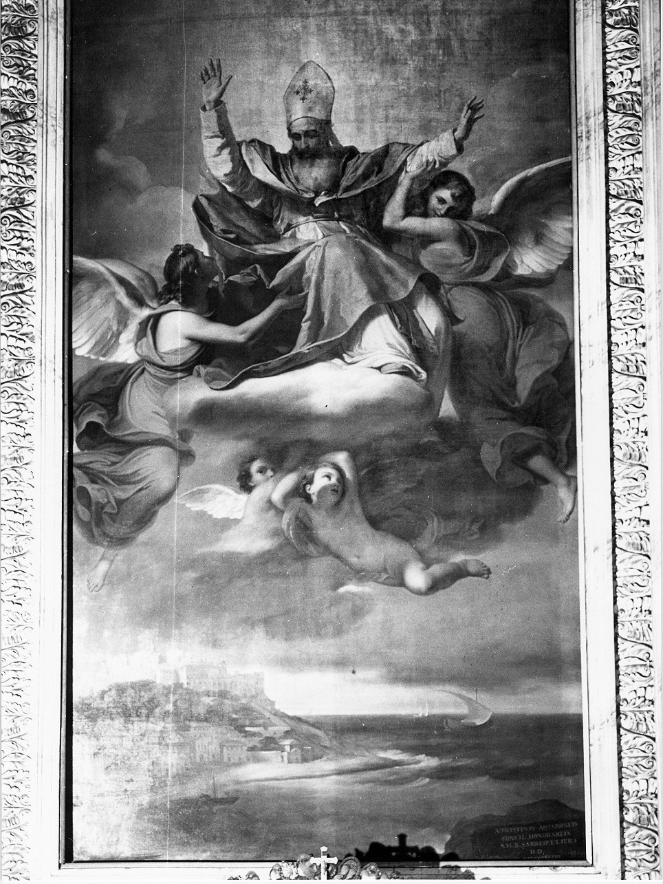 gloria di Sant'Agostino (dipinto, opera isolata) di Coghetti Francesco (metà sec. XIX)